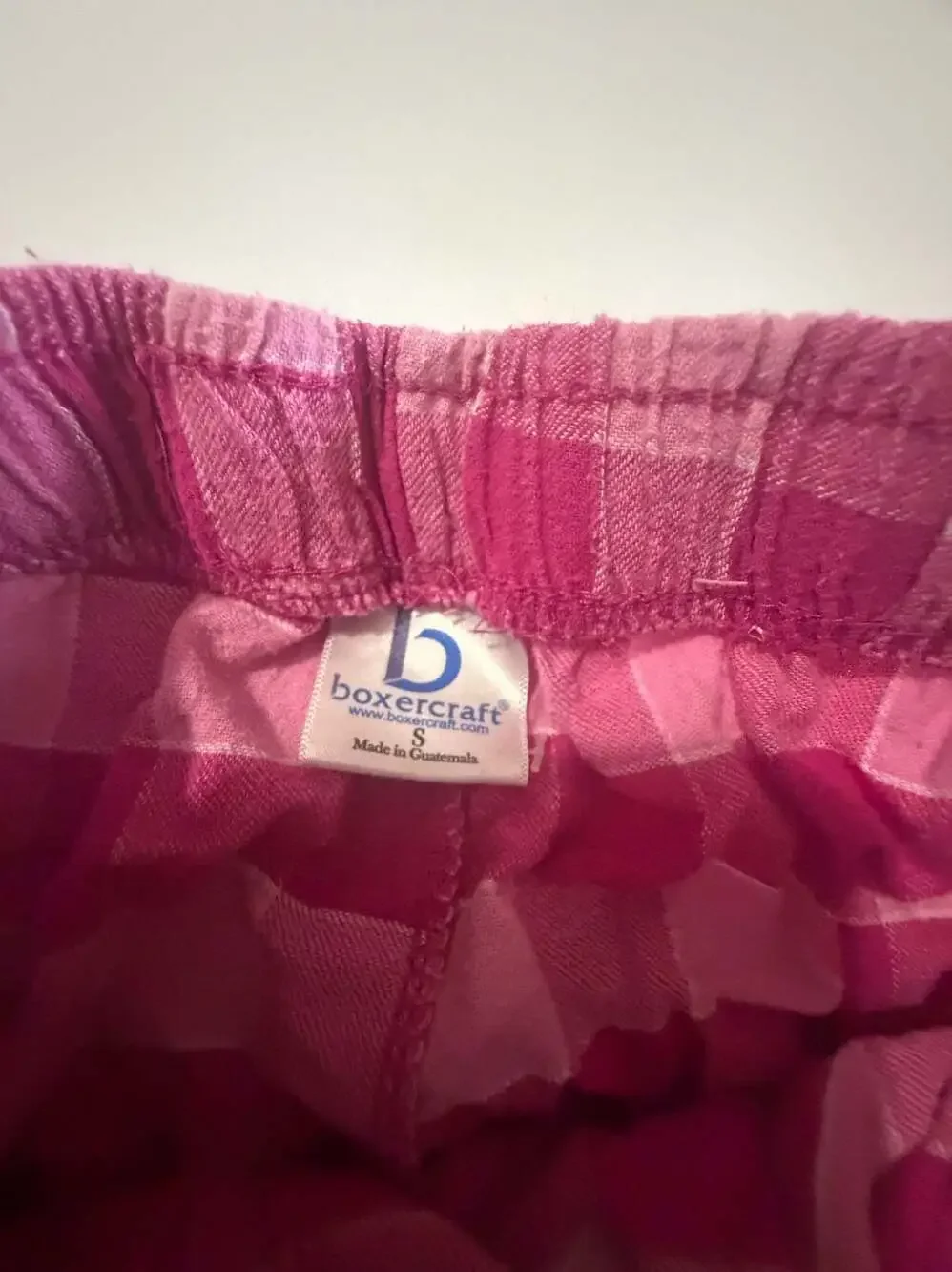 Boxercraft Pink and White Buffalo Plaid Flannel Pajama Lounge Pants